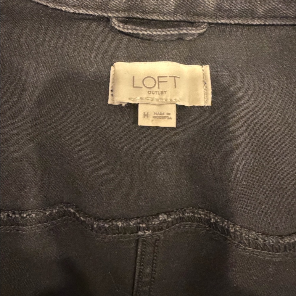 LOFT Dark Gray Denim Jacket - Picture 4 of 4